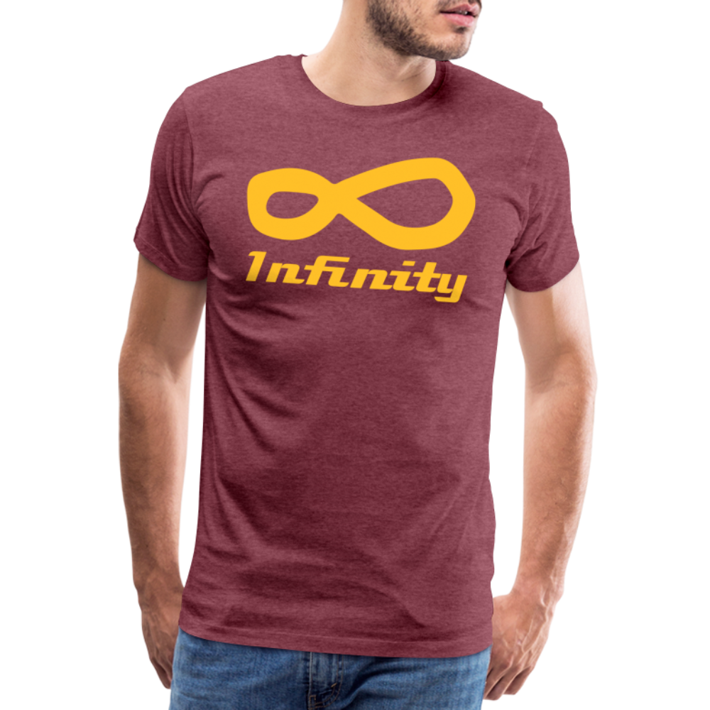Men’s Premium T-Shirt - Infinity - Bordeauxrot meliert