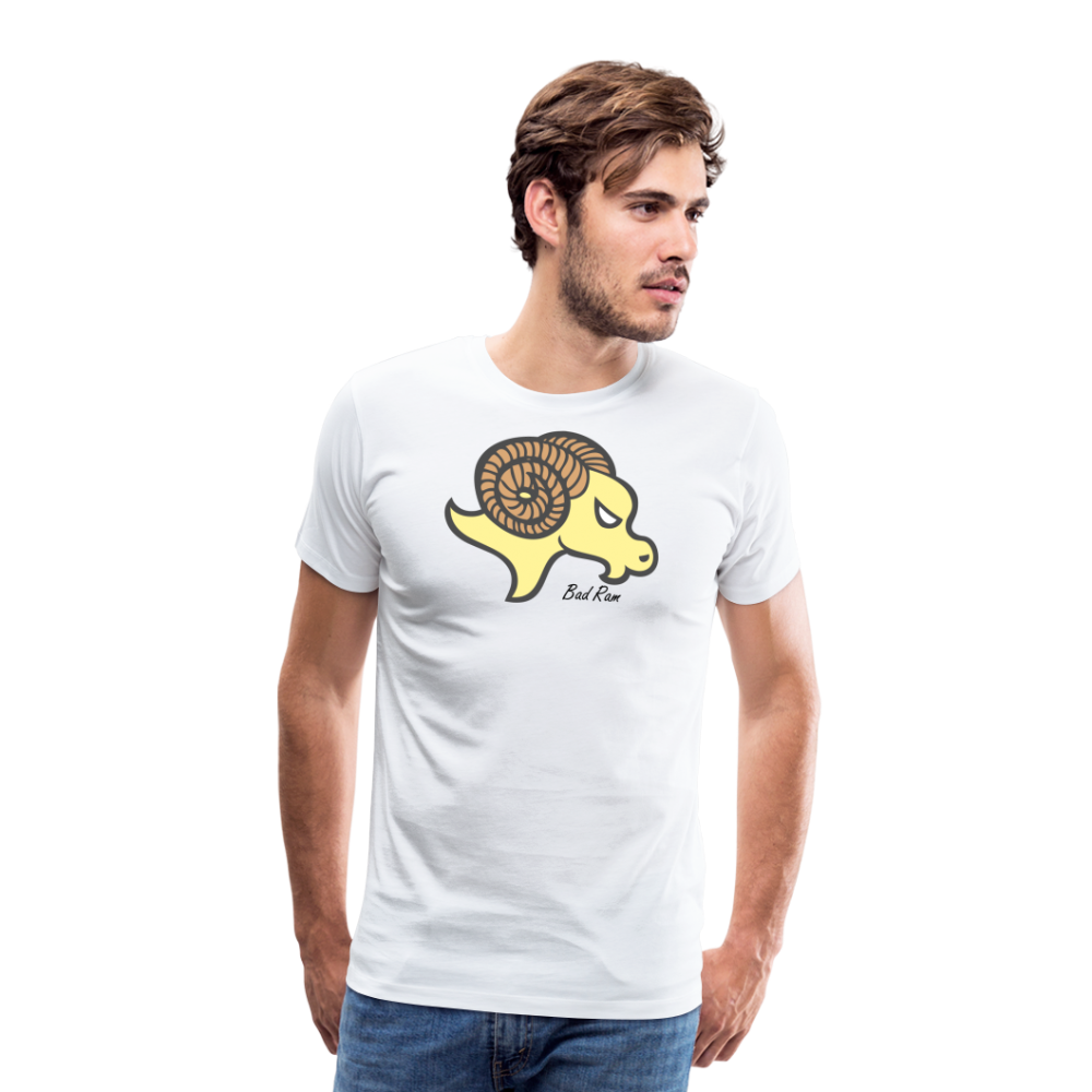 Men’s Premium T-Shirt - Ram - weiß