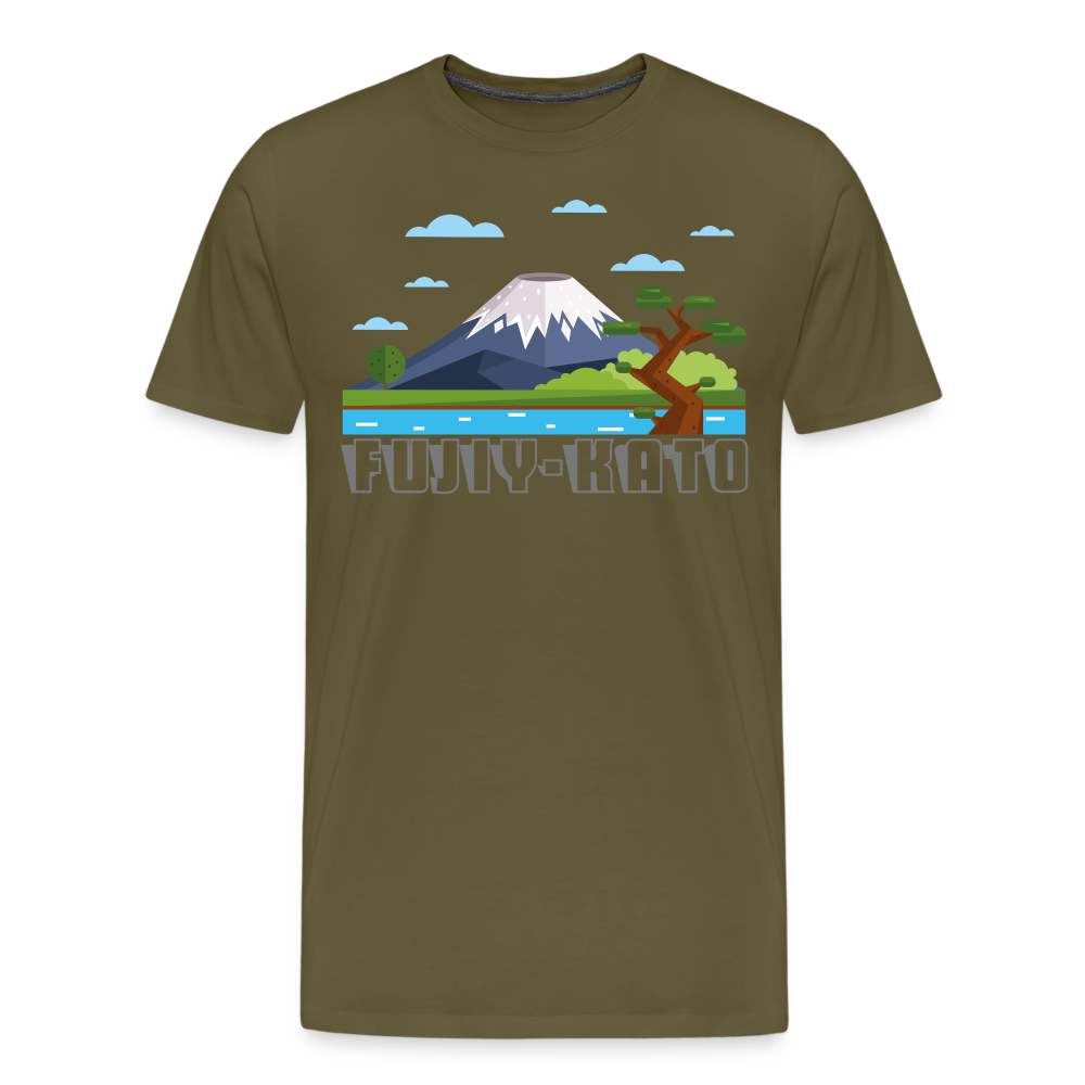 Men’s Premium T-Shirt - Fujiy-Kato - Khaki