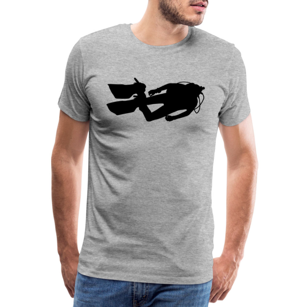 Men’s Premium T-Shirt - Diver man - Grau meliert