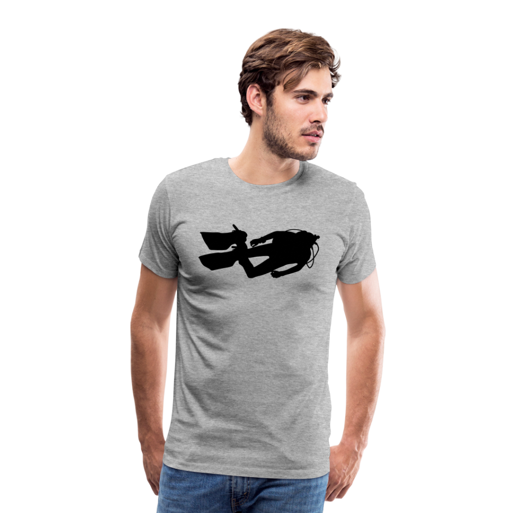 Men’s Premium T-Shirt - Diver man - Grau meliert