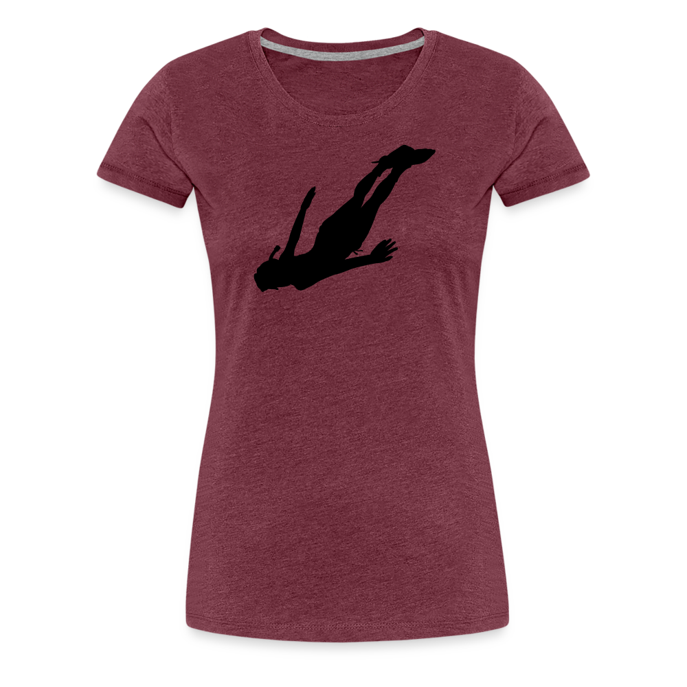 Girl’s Premium T-Shirt - Diver woman - Bordeauxrot meliert