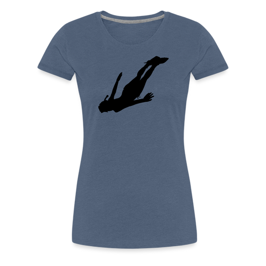 Girl’s Premium T-Shirt - Diver woman - Blau meliert