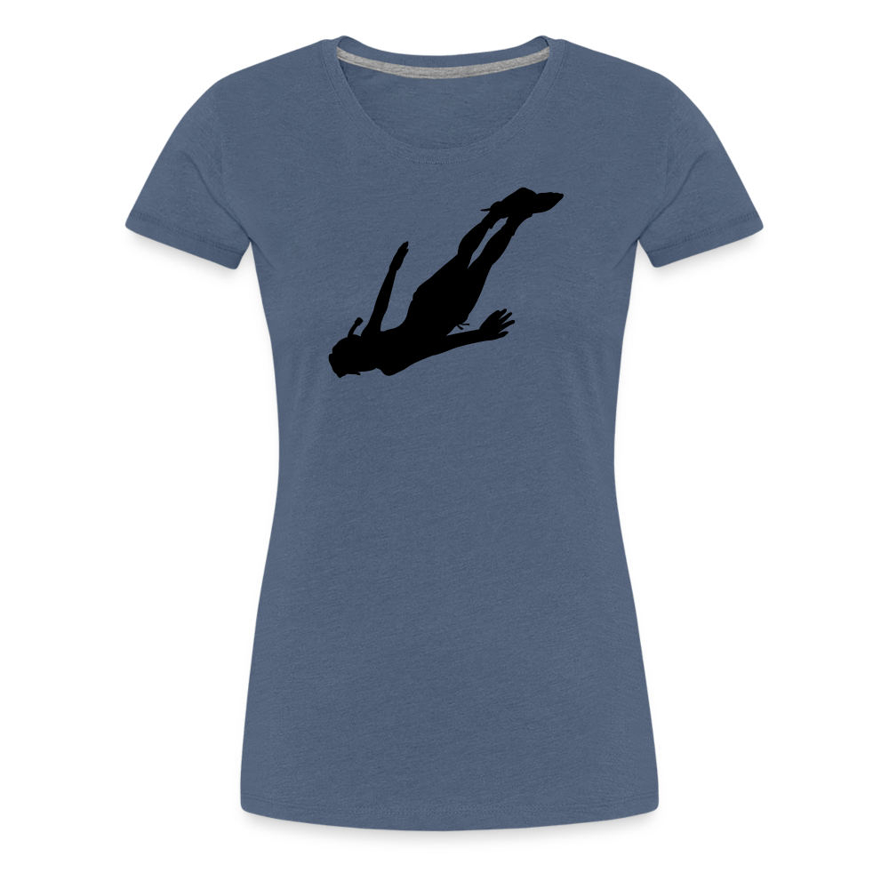 Girl’s Premium T-Shirt - Diver woman - Blau meliert