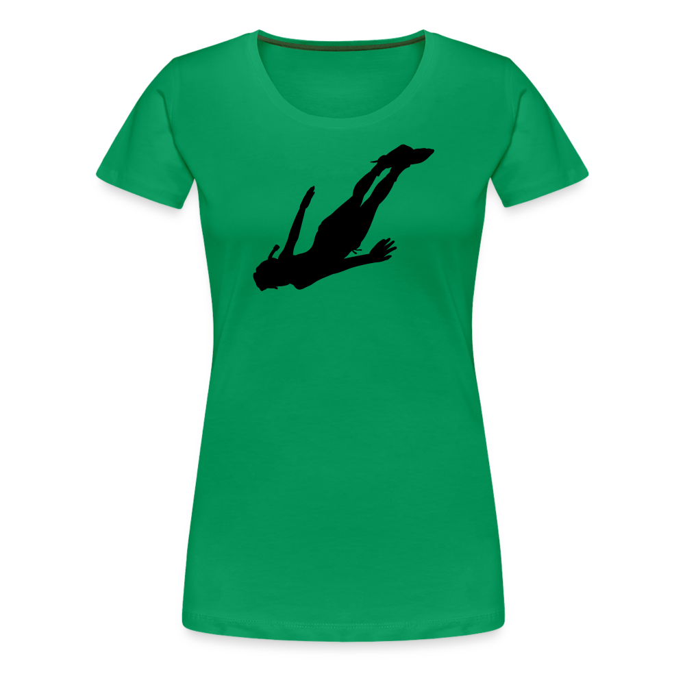 Girl’s Premium T-Shirt - Diver woman - Kelly Green