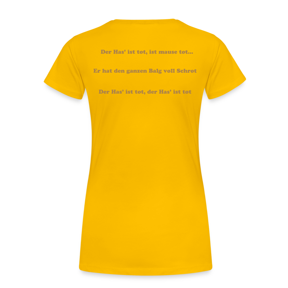 Girl’s Premium T-Shirt - Hase tot - Sonnengelb