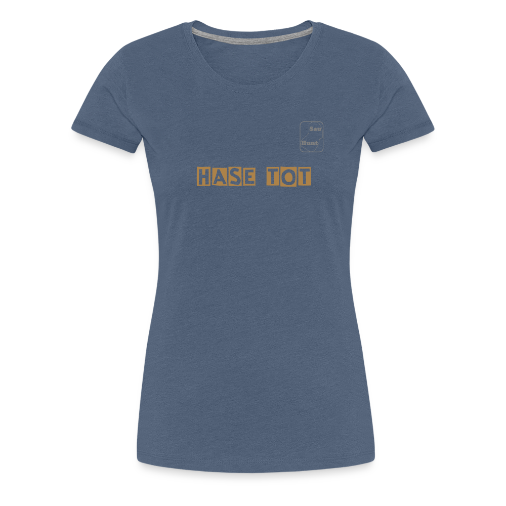 Girl’s Premium T-Shirt - Hase tot - Blau meliert