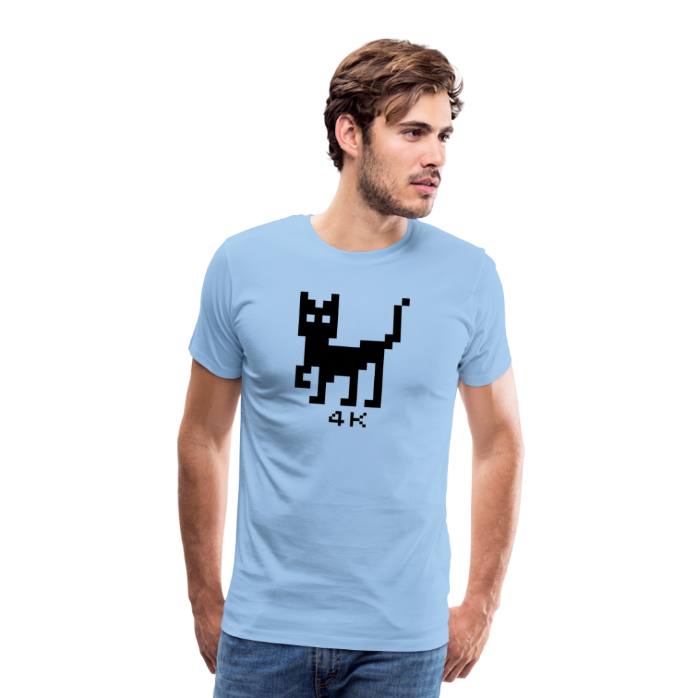 Men’s Premium T-Shirt - 4k Katze - Sky