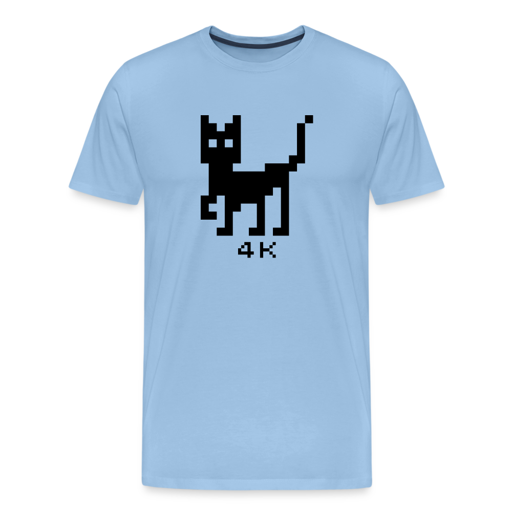 Men’s Premium T-Shirt - 4k Katze - Sky