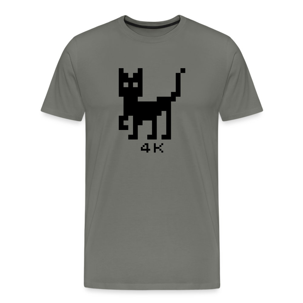 Men’s Premium T-Shirt - 4k Katze - Asphalt