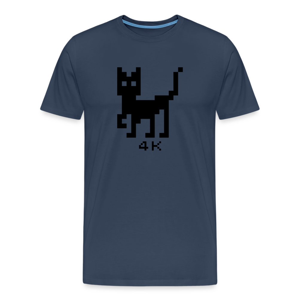 Men’s Premium T-Shirt - 4k Katze - Navy