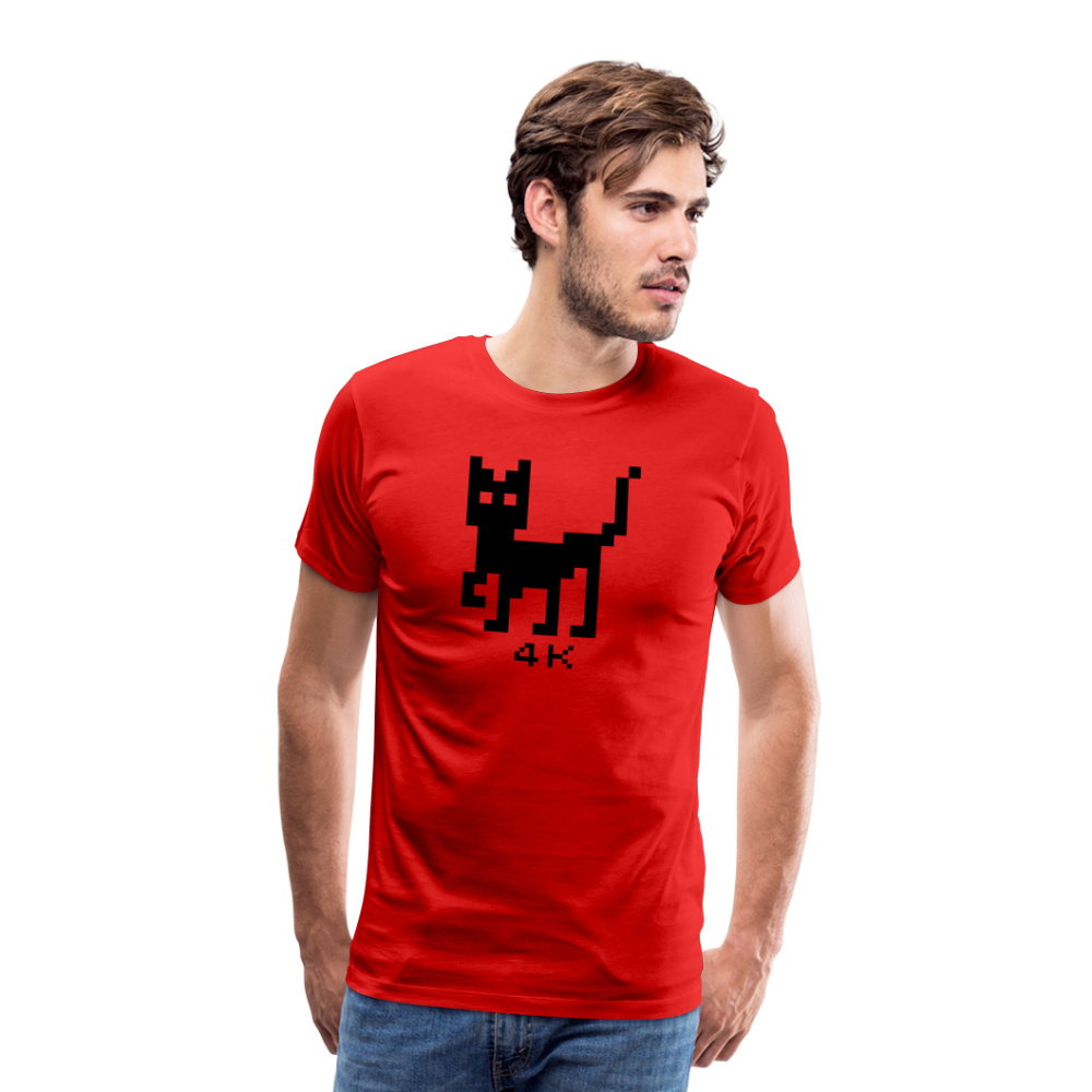 Men’s Premium T-Shirt - 4k Katze - Rot