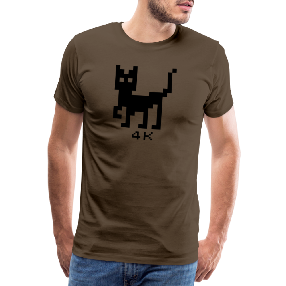 Men’s Premium T-Shirt - 4k Katze - Edelbraun