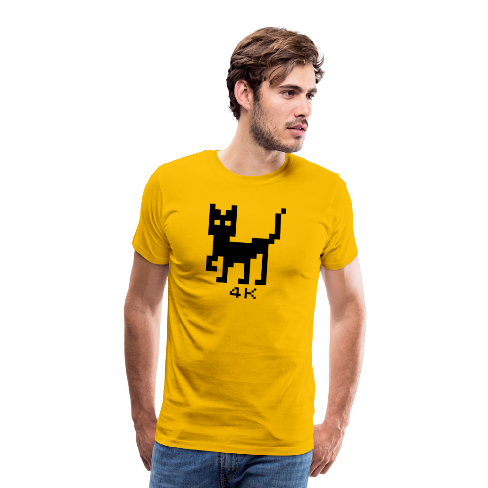 Men’s Premium T-Shirt - 4k Katze - Sonnengelb