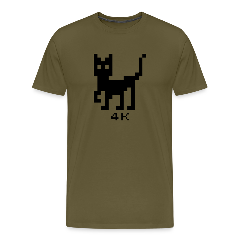 Men’s Premium T-Shirt - 4k Katze - Khaki