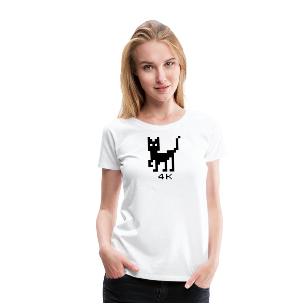 Girl’s Premium T-Shirt - 4k Katze - weiß