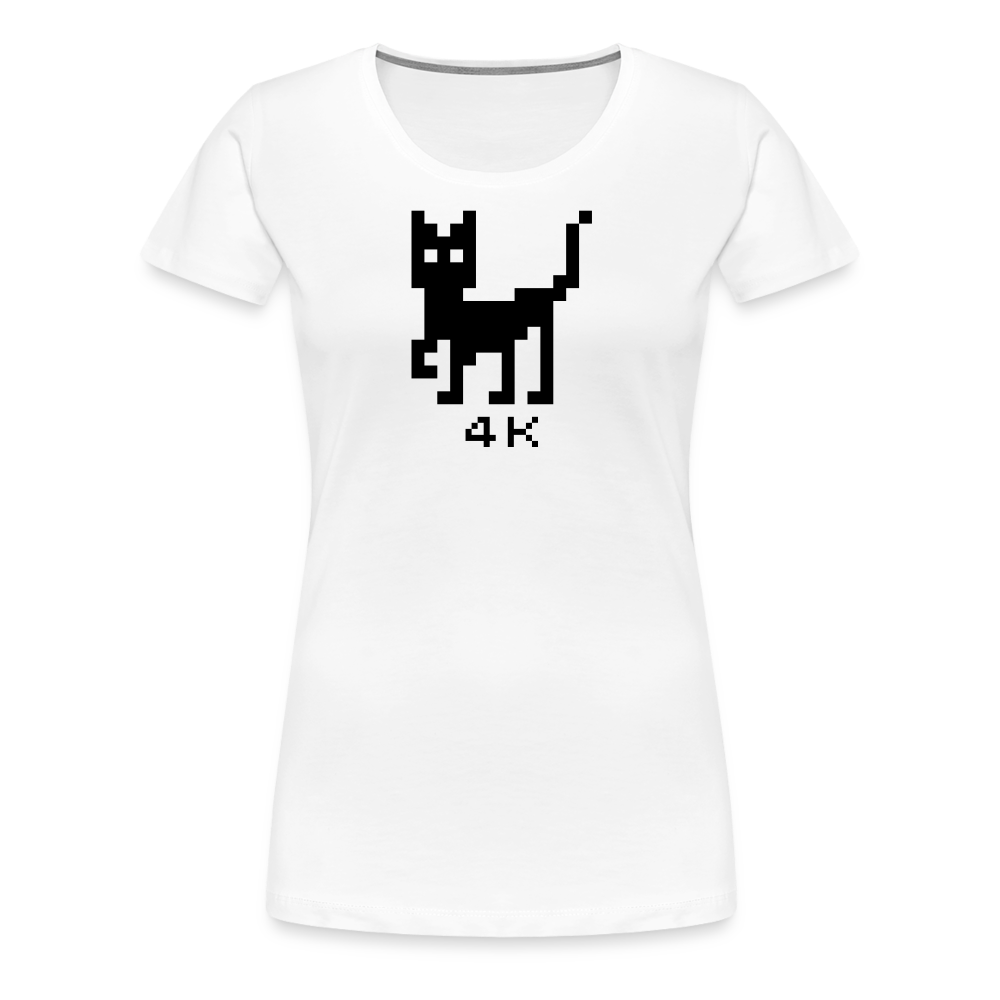 Girl’s Premium T-Shirt - 4k Katze - weiß