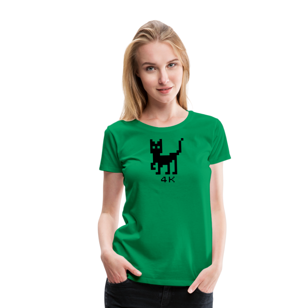 Girl’s Premium T-Shirt - 4k Katze - Kelly Green