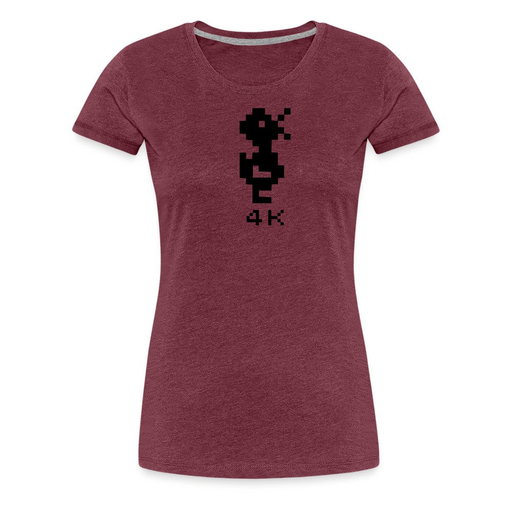 Girl’s Premium T-Shirt - 4k Ente - Bordeauxrot meliert