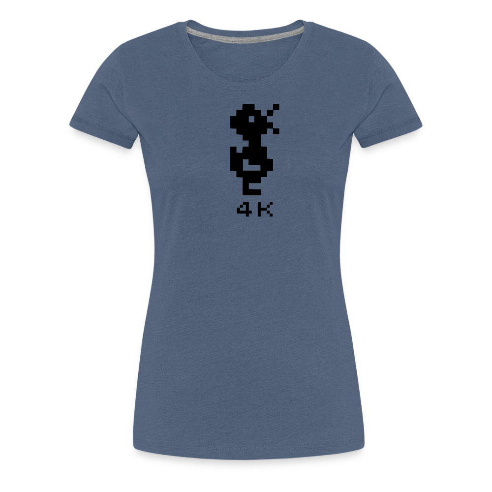 Girl’s Premium T-Shirt - 4k Ente - Blau meliert