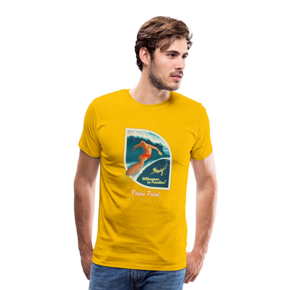Men’s Premium T-Shirt - Pasta Point - Sonnengelb