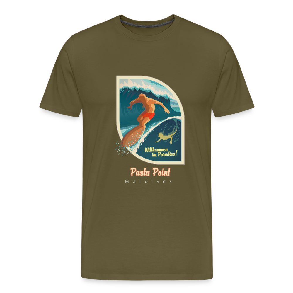 Men’s Premium T-Shirt - Pasta Point - Khaki