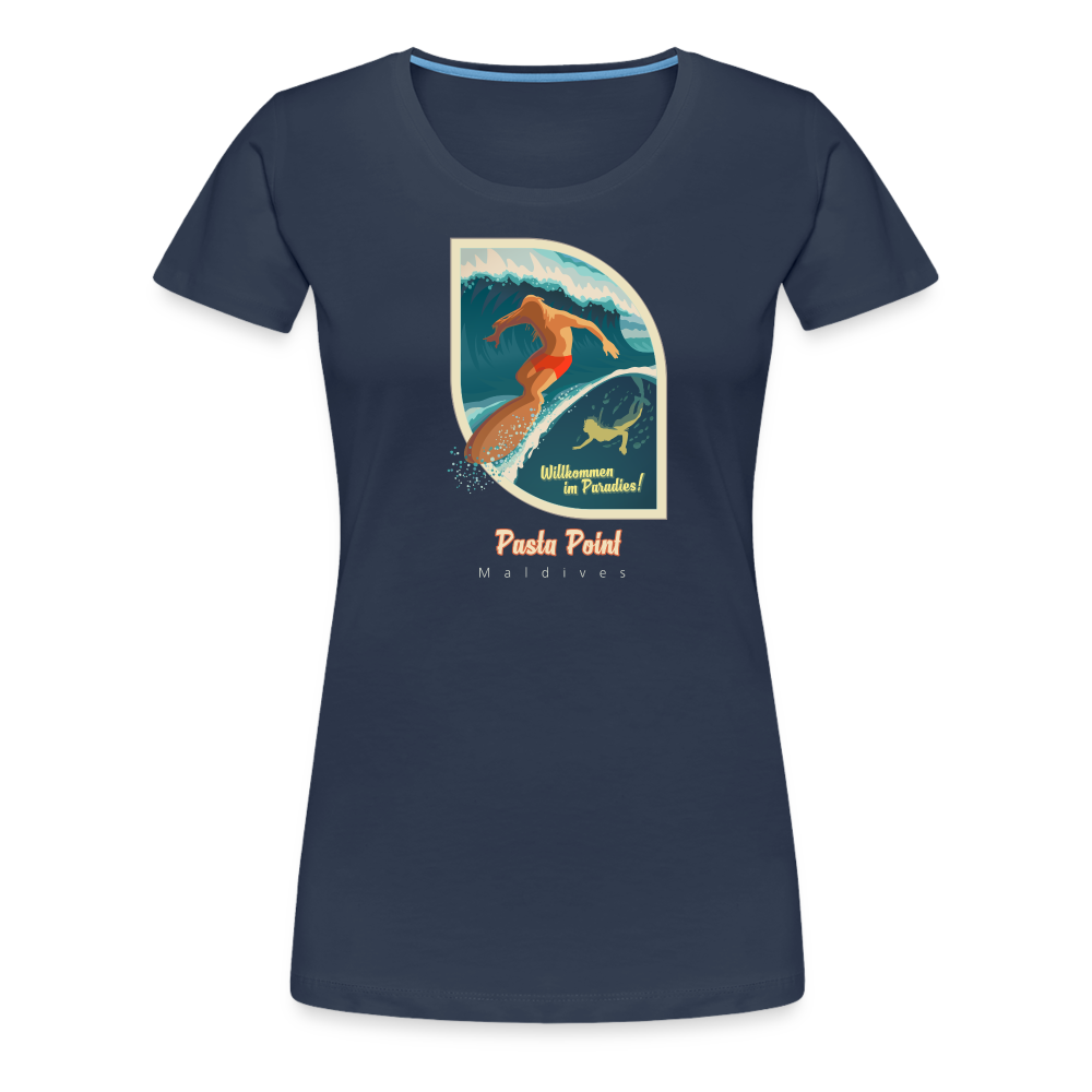 Girl's Premium T-Shirt - Pasta Point - Navy