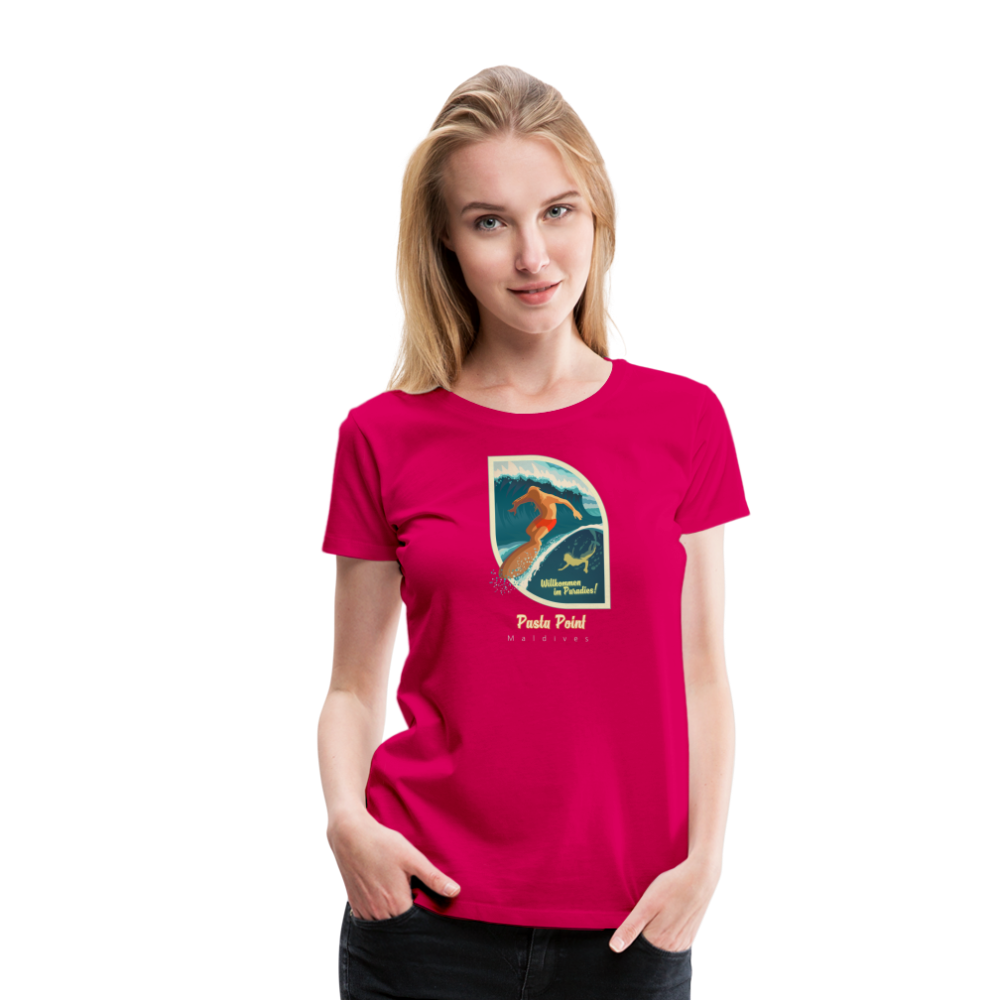 Girl's Premium T-Shirt - Pasta Point - dunkles Pink