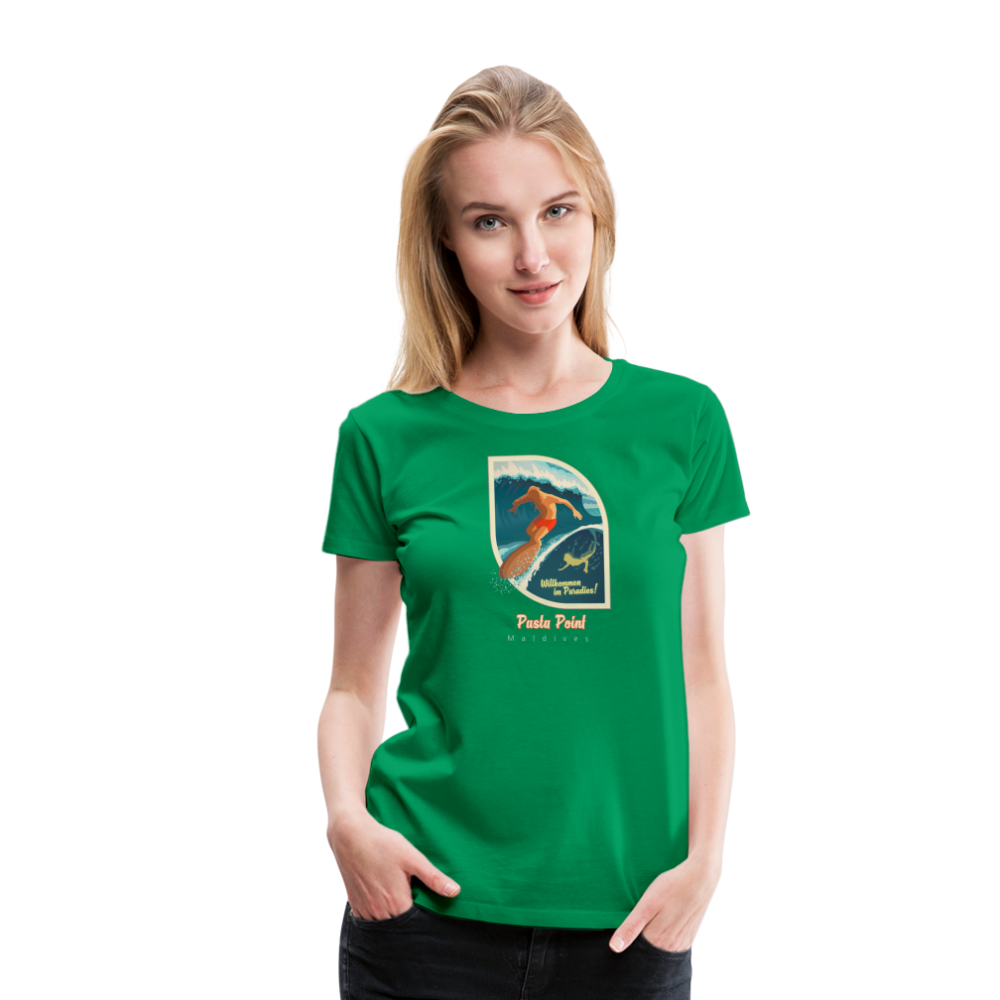 Girl's Premium T-Shirt - Pasta Point - Kelly Green