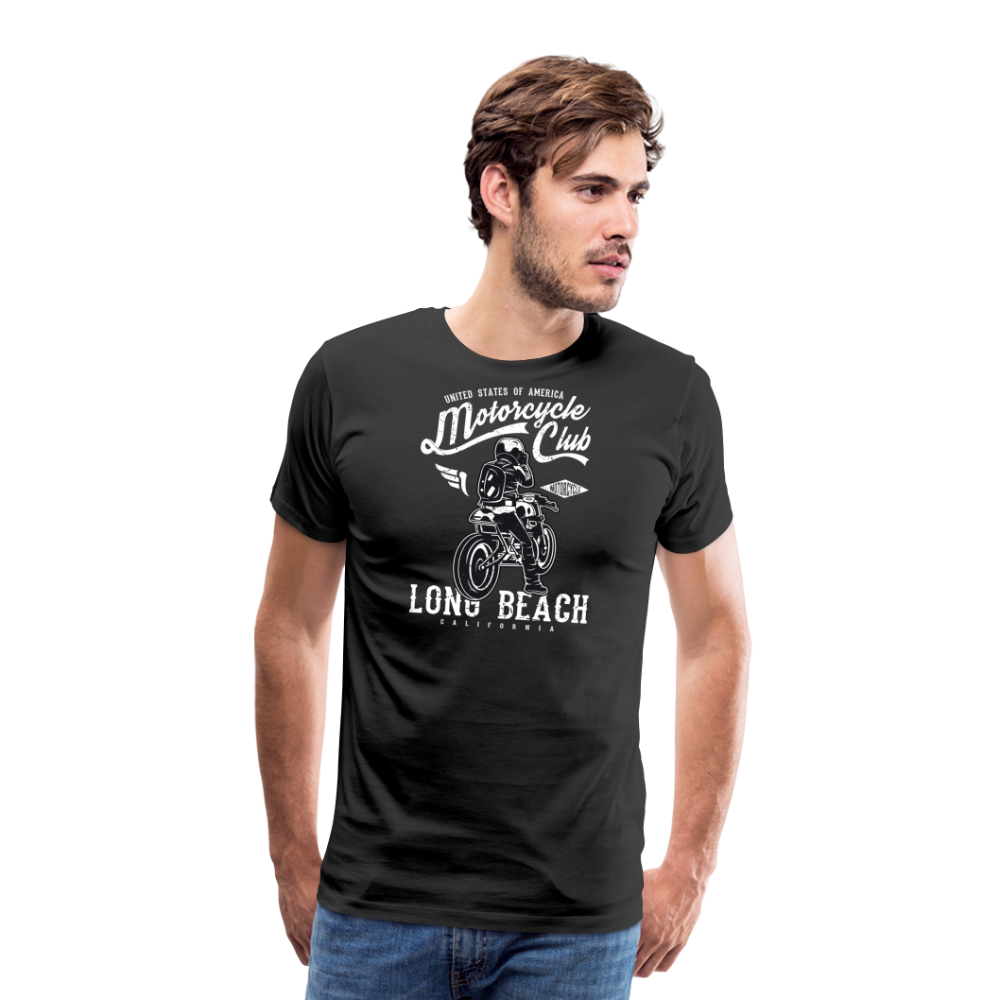 Men’s Premium T-Shirt - Long Beach - Schwarz