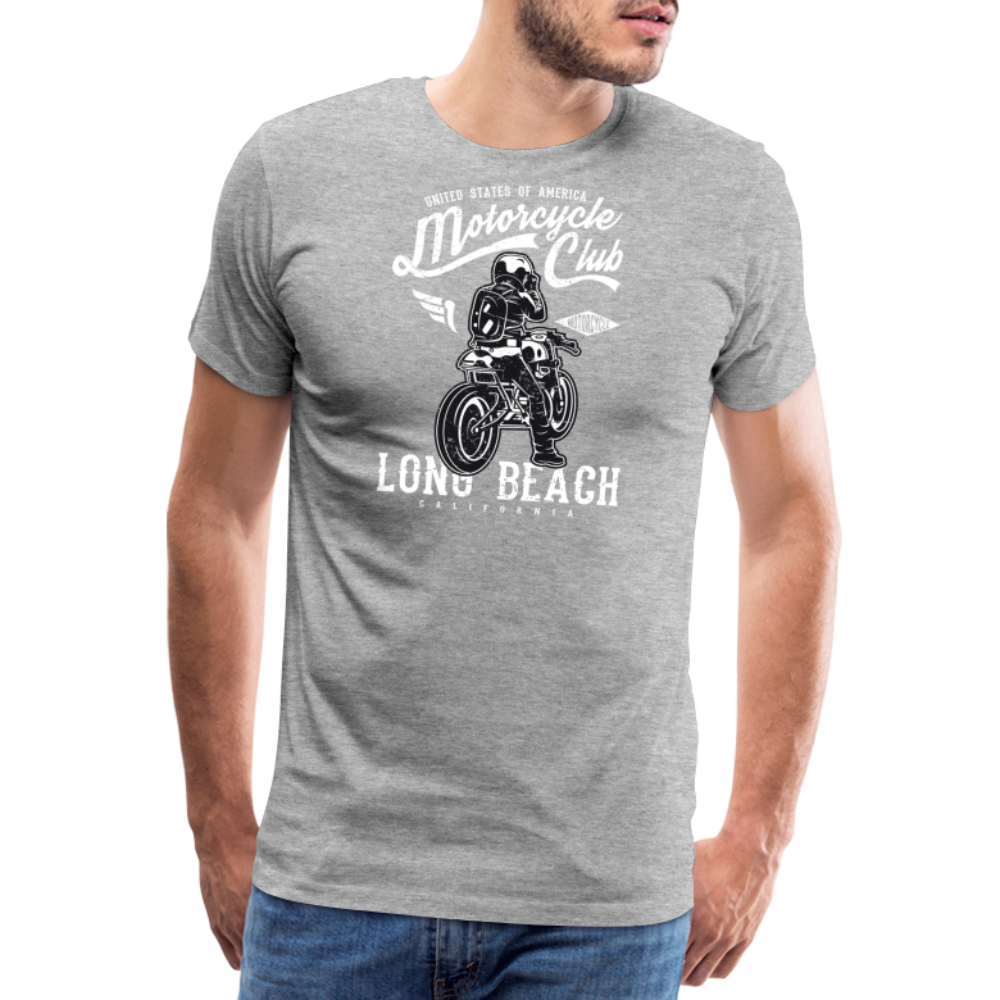 Men’s Premium T-Shirt - Long Beach - Grau meliert