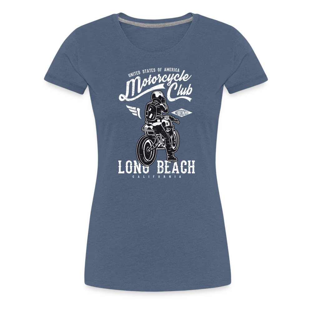 Girl’s Premium T-Shirt - Long Beach - Blau meliert
