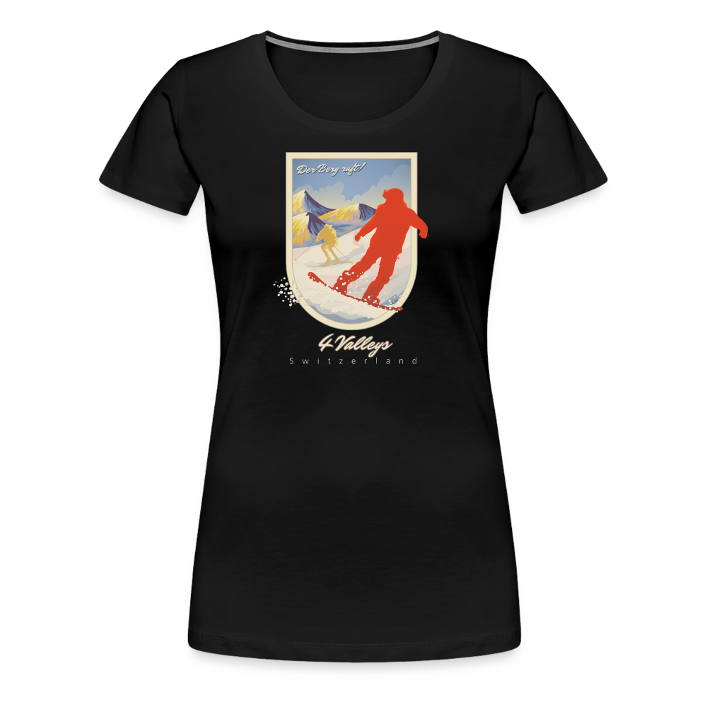 Girl's Premium T-Shirt - 4 Valleys - Schwarz