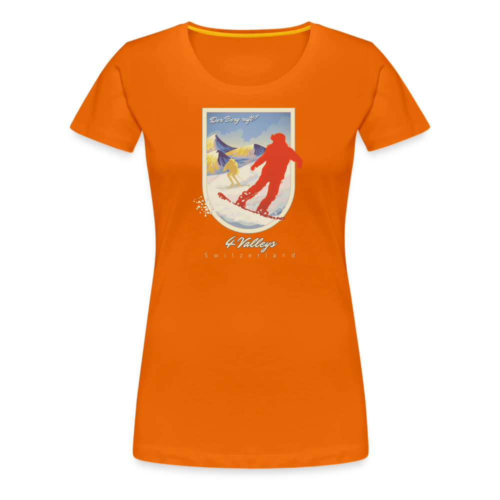 Girl's Premium T-Shirt - 4 Valleys - Orange