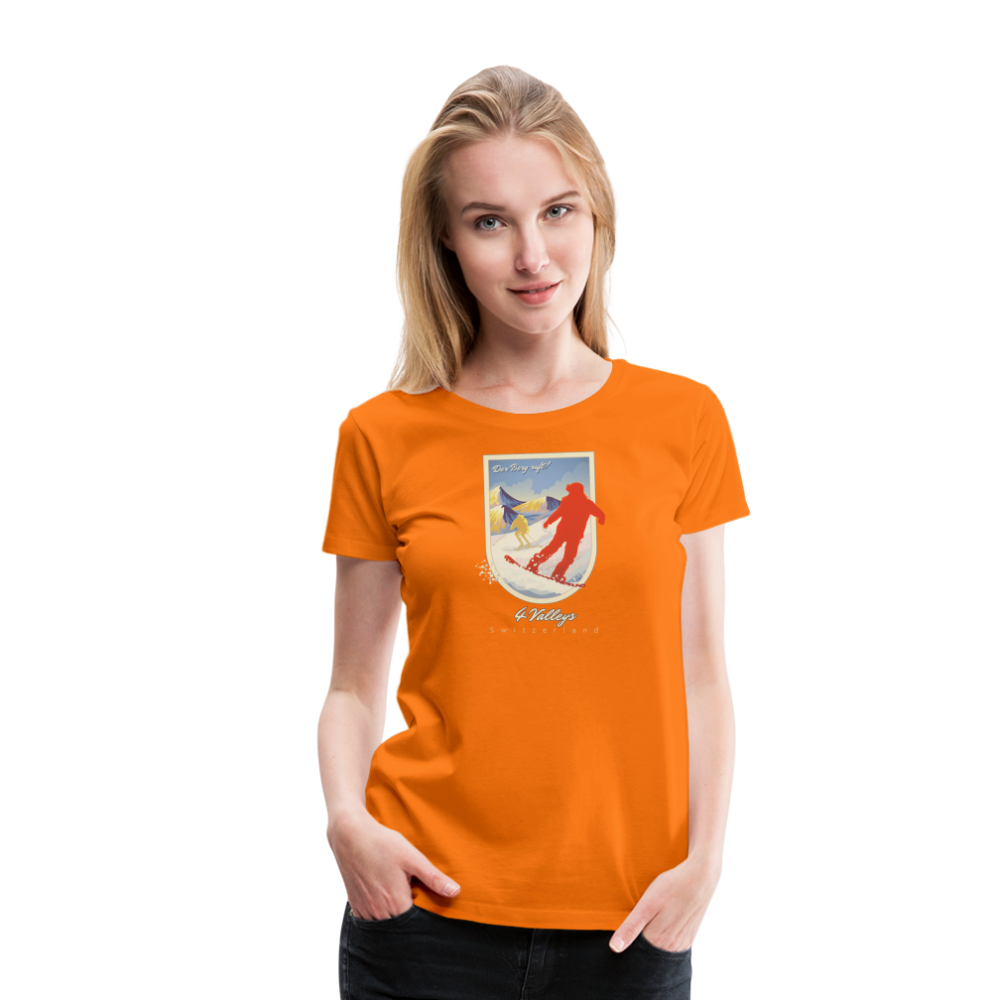 Girl's Premium T-Shirt - 4 Valleys - Orange