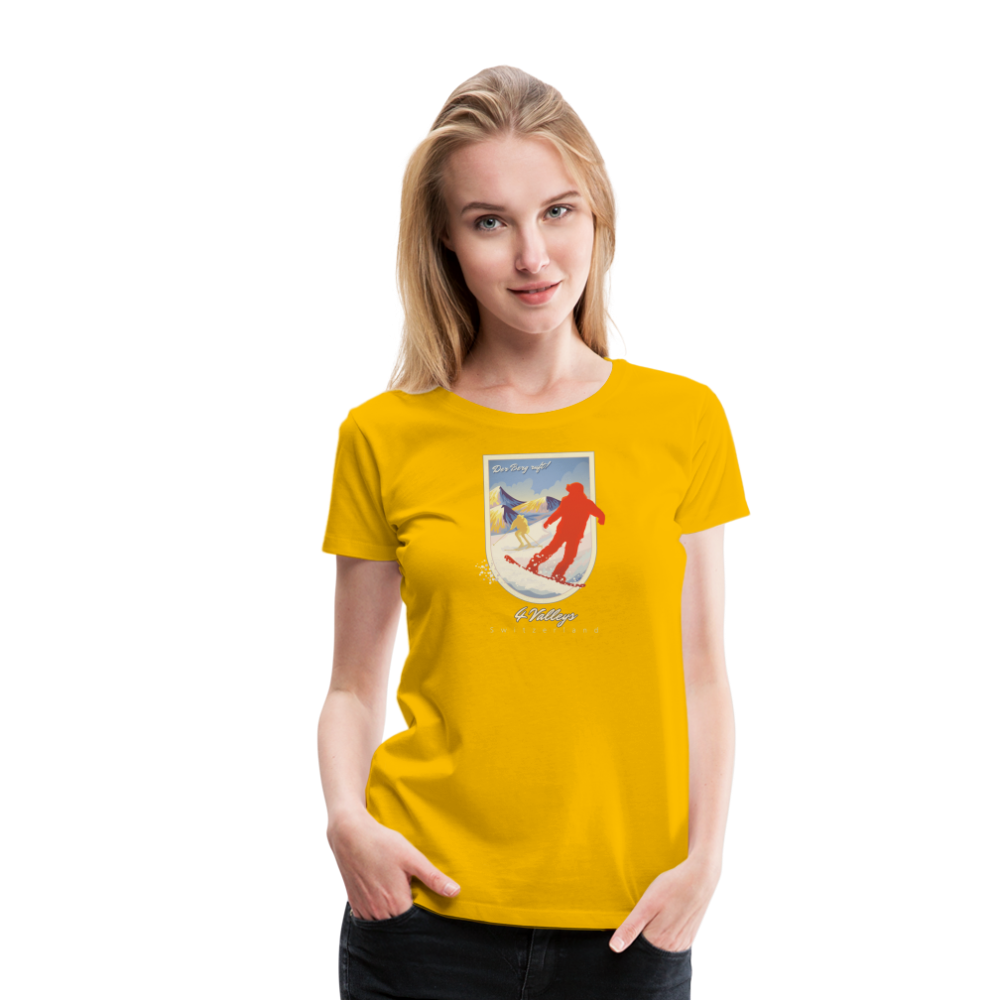 Girl's Premium T-Shirt - 4 Valleys - Sonnengelb