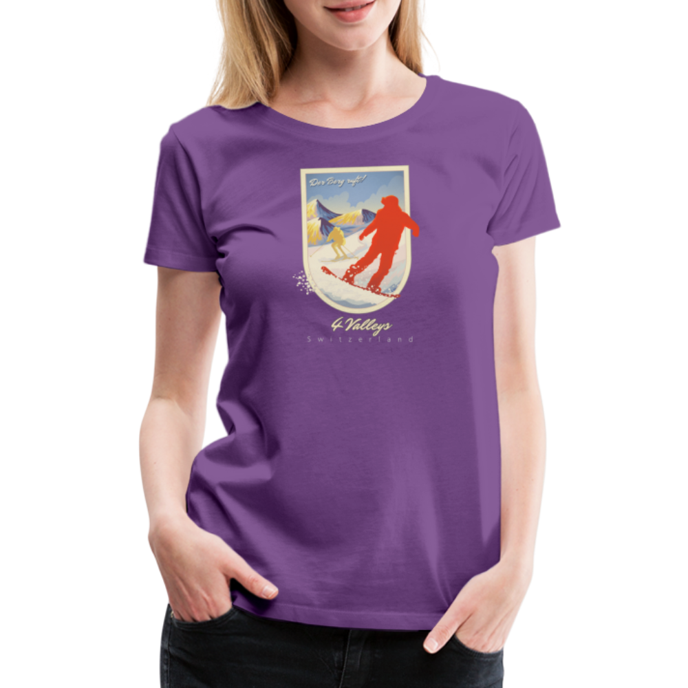 Girl's Premium T-Shirt - 4 Valleys - Lila