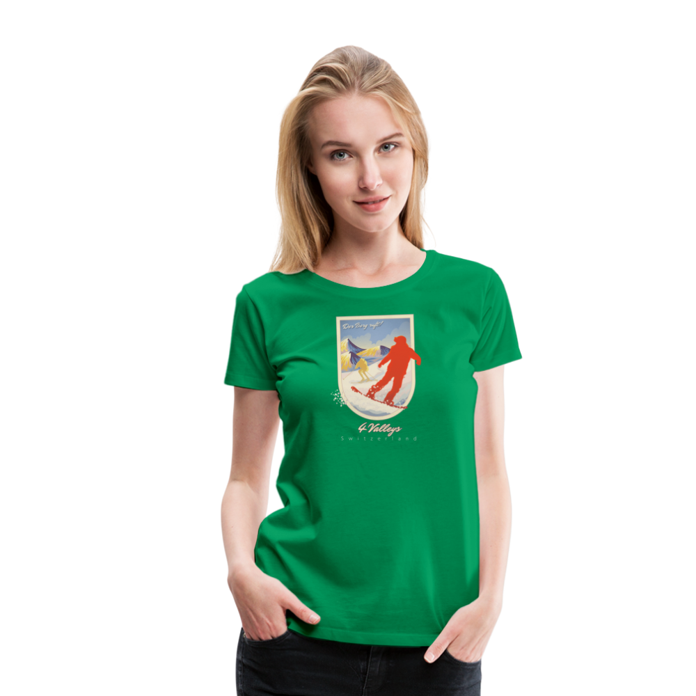Girl's Premium T-Shirt - 4 Valleys - Kelly Green