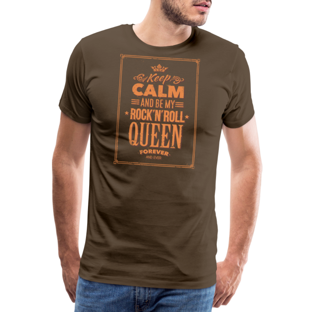 Men’s Premium T-Shirt - Keep calm - Edelbraun