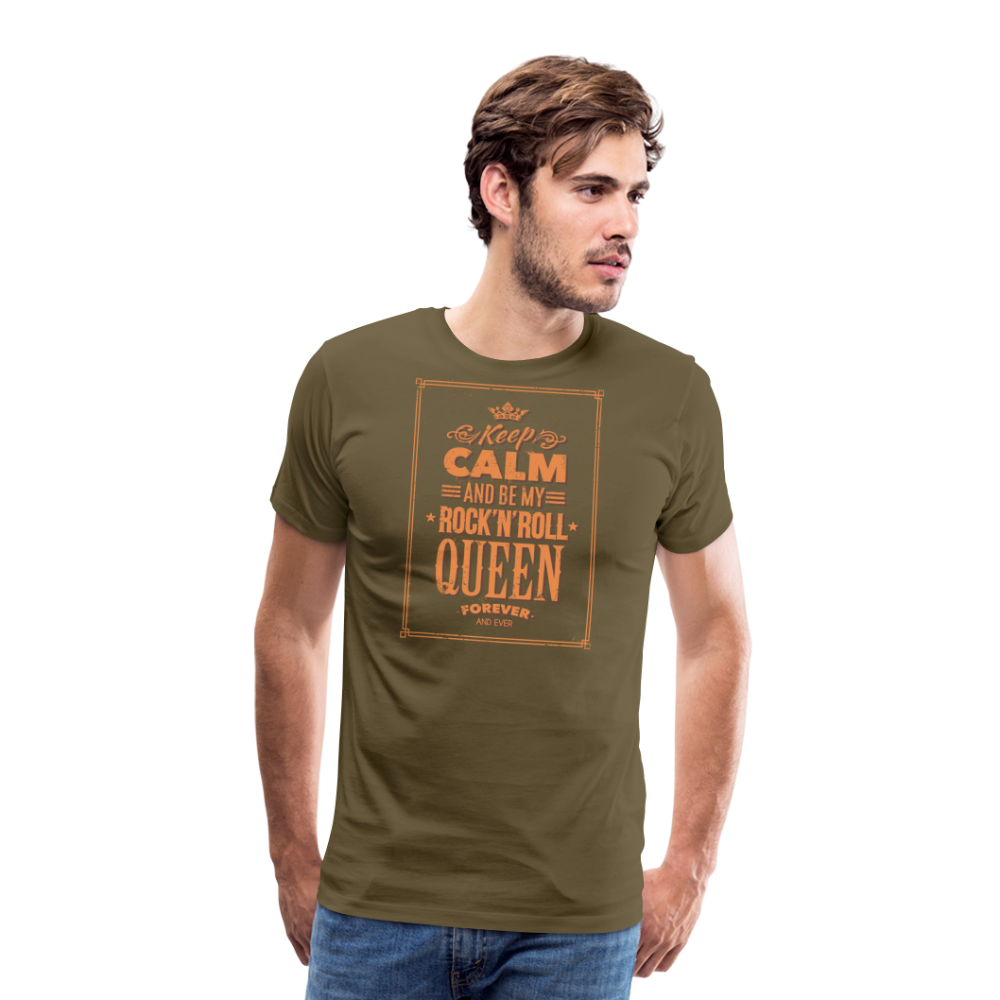 Men’s Premium T-Shirt - Keep calm - Khaki