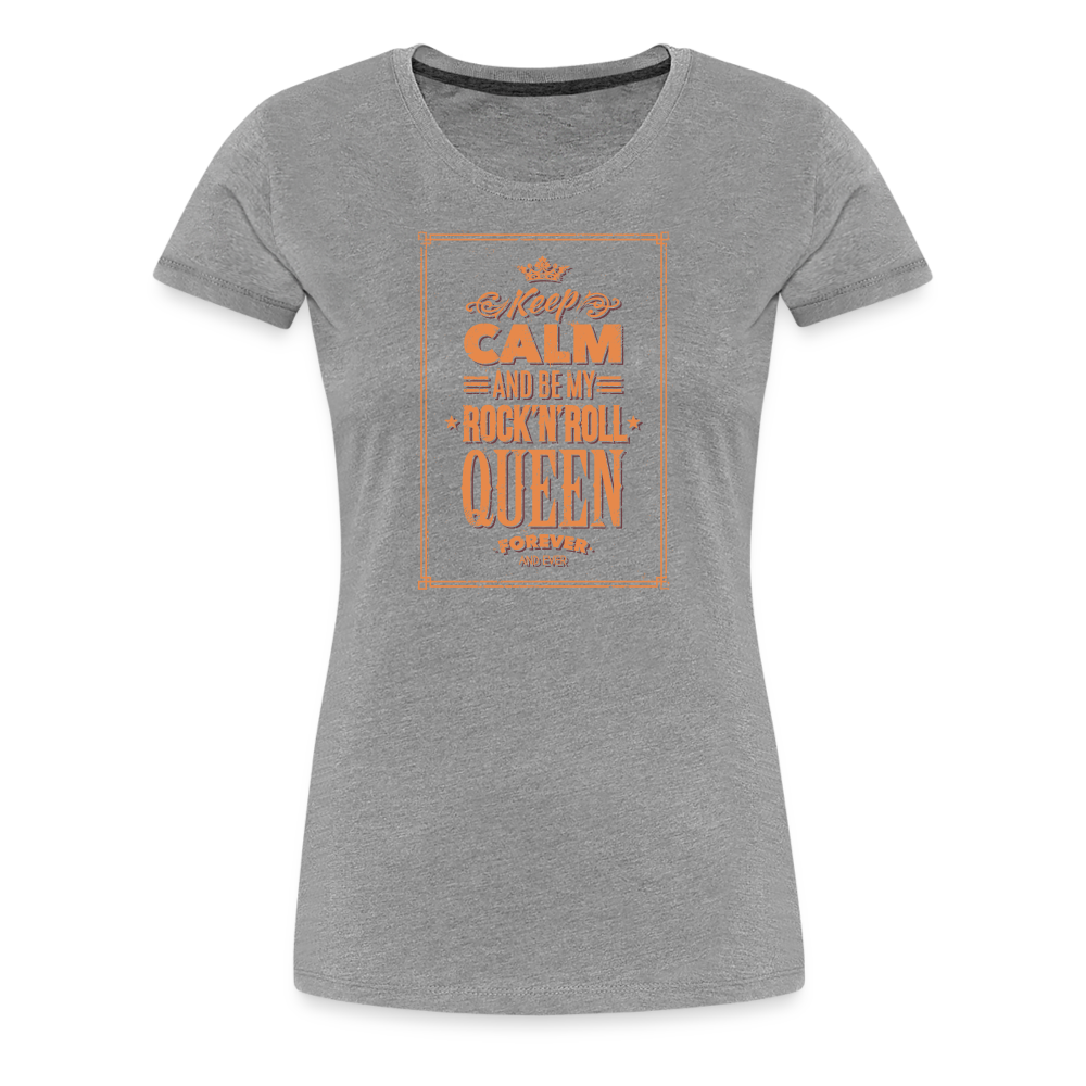 Girl’s Premium T-Shirt - Keep calm - Grau meliert