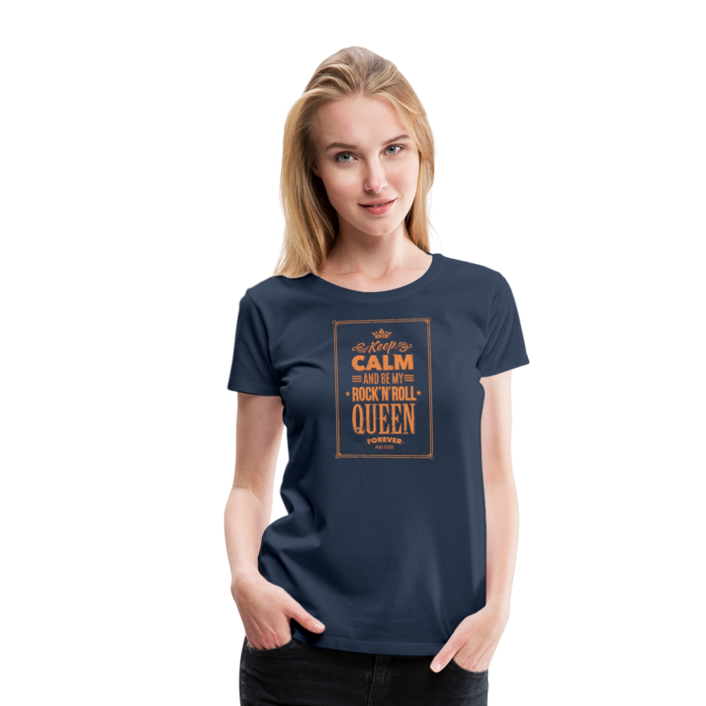 Girl’s Premium T-Shirt - Keep calm - Navy