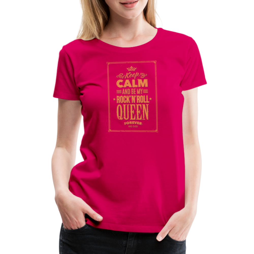 Girl’s Premium T-Shirt - Keep calm - dunkles Pink
