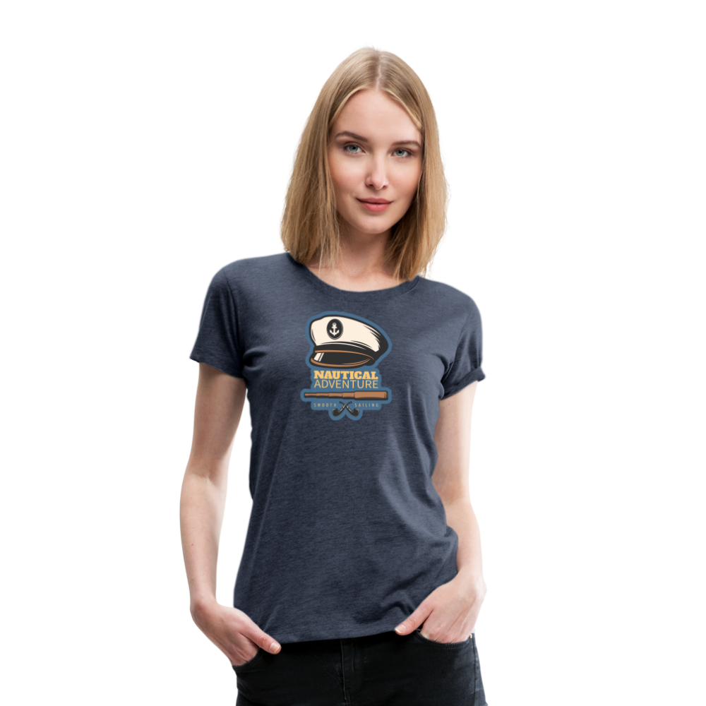 Girl’s Premium T-Shirt - Nautical Adventure - Blau meliert