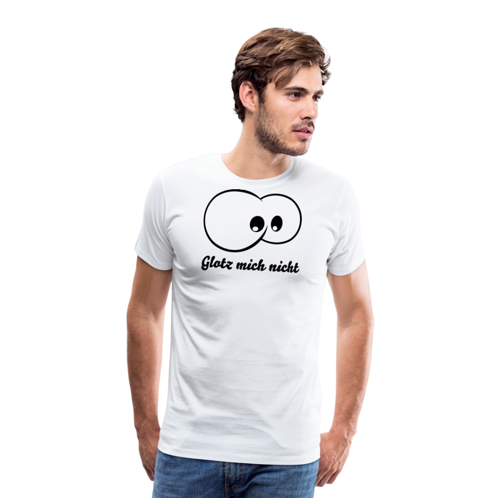 Men’s Premium T-Shirt - Glotzen - weiß