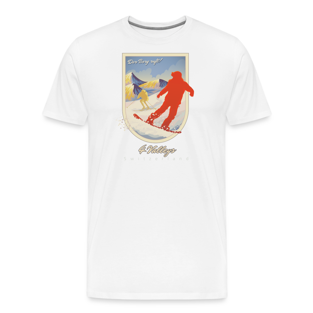 Men’s Premium T-Shirt - 4 Valleys - weiß
