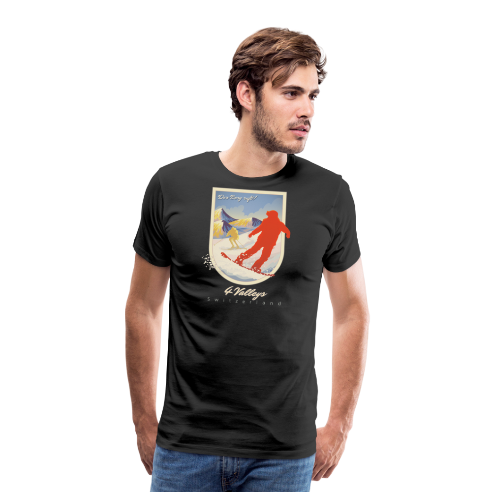 Men’s Premium T-Shirt - 4 Valleys - Schwarz