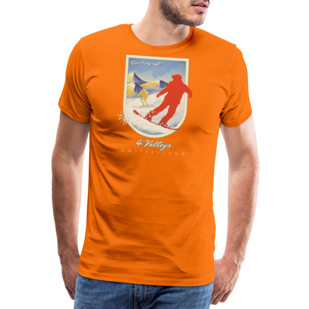 Men’s Premium T-Shirt - 4 Valleys - Orange