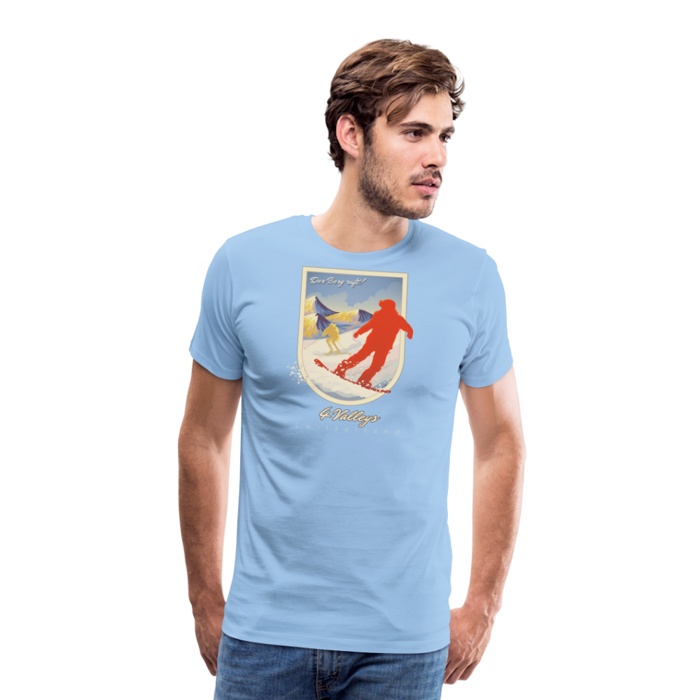 Men’s Premium T-Shirt - 4 Valleys - Sky