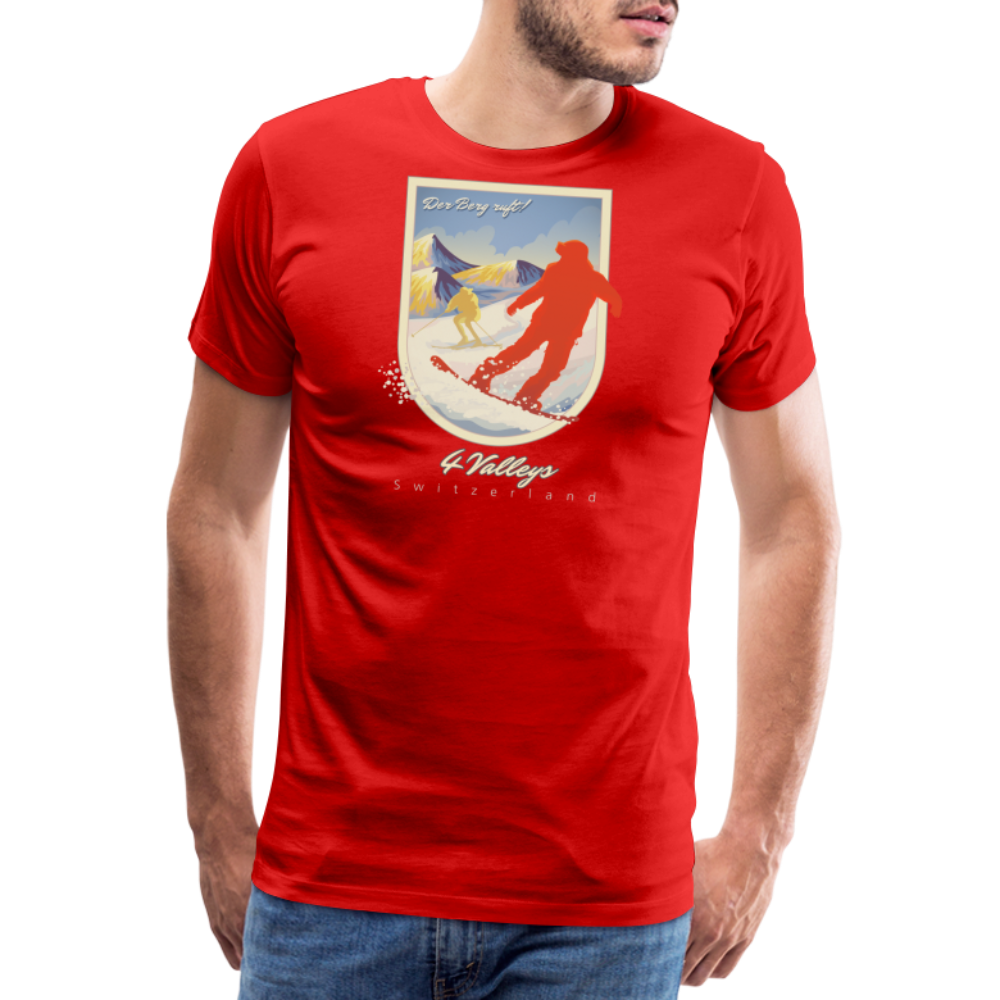 Men’s Premium T-Shirt - 4 Valleys - Rot